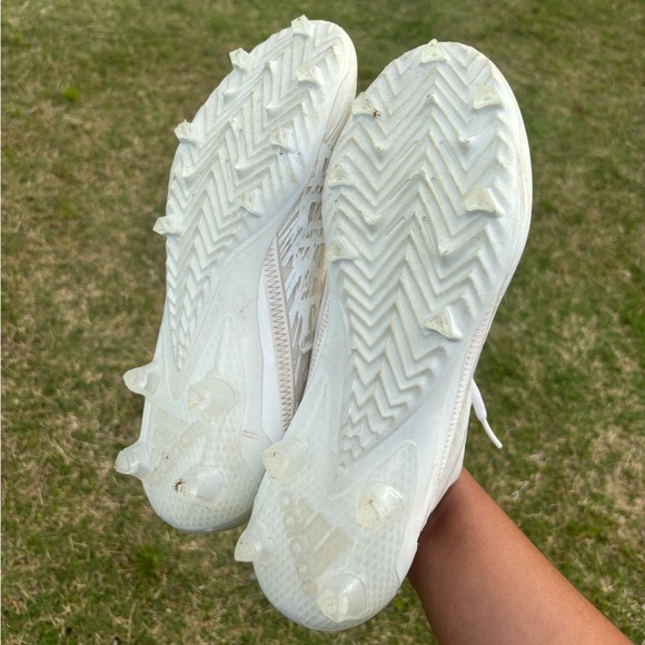 Adidas Adizero Performance Football Cleets White Size 12 - Picture 4 of 9